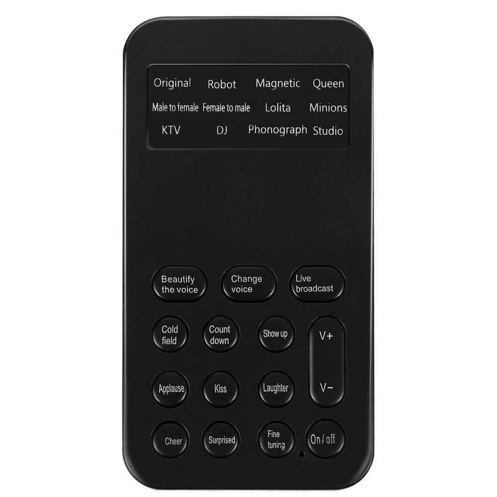 BESPORTBLE Mini Sound Card Voice Changer for Mobile and Computer Portable Audio Card with 8 Sound Effects Voice Modifier and Beautifier for Gaming and Recording Compatible with 5V DC