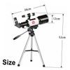 SHOWERORO Professional 70Mm Refracting Telescope with 150X Zoom, Tripod and Phone Clip for Stargazing and Outdoor Astronomy Beginners view 2