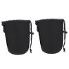 CIYODO 2 Pcs Neoprene Camera Lens Pouch Set Shockproof Drawstring Lens Case Bag for DSLR Camera Protection Flexible Protective Cover for Photography Equipment view 1