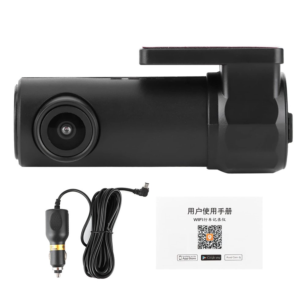 1080P WiFi Car DVR Dash Cam Video Recorder, 170 Degree Wide Angle FHD Lens Driving Camera with APP Control, Loop Recording, G Sensor and 360 Degree Rotation for Most Vehicles
