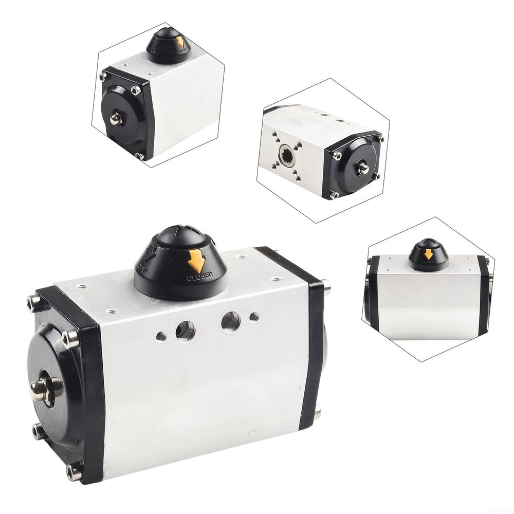 AT40/AT52 Pneumatic Actuator 90 Degree Double Acting for Pneumatic Ball Valve, Aluminum Body Industrial Automation Valve Actuator for(GT63)