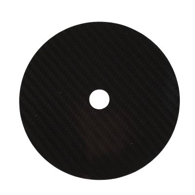 HiFi CD Tuning Pad, Carbon Fiber CD Mat, Low Distortion Rate Vibration Absorption CD Tuning Mat for CD Player, Premium Carbon Fiber Material with 0.2mm Thickness and 15mm Center Ho (Black)