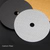 HiFi CD Tuning Pad, Carbon Fiber CD Mat, Low Distortion Rate Vibration Absorption CD Tuning Mat for CD Player, Premium Carbon Fiber Material with 0.2mm Thickness and 15mm Center Ho (Black) view 3
