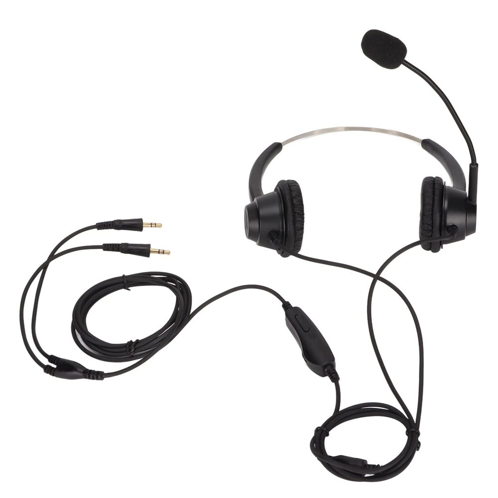 EABCHAML H360D - PC - MV Business Headset with Microphone, Noise Cancelling PC Headset, Wired Binaural Headphones for Office Telemarketing Call Center, 3.5mm Jack Headset with Adjustable Vo
