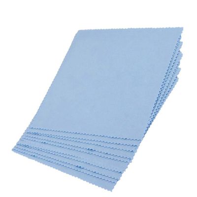 VILLCASE 80Pcs Microfiber Cleaning Cloths for Eyeglasses and Camera Lenses Light Blue Gentle Screen Lens Polishing Cloths for Electronics and Jewelry Maintenance