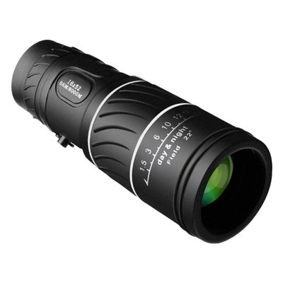 SECFOU High-Magnification 16X52 Night Vision Monocular Telescope for Outdoor Travel and Astronomy, Portable Black Low-Light Single-Tube Scope for Adults