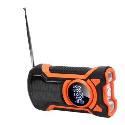 Sorandy Emergency Weather Radio, NOAA AM FM WB Hand Crank 5000mAh Solar Power Bank with 500LM LED Flashlight SOS Signal for Outdoor Camping Tornado Earthquake Survival