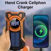 Sorandy Emergency Weather Radio, NOAA AM FM WB Hand Crank 5000mAh Solar Power Bank with 500LM LED Flashlight SOS Signal for Outdoor Camping Tornado Earthquake Survival view 4