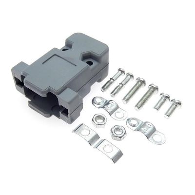 LOKLNEYK 10Pcs Plastic Cover Housing Hood for D-SUB 9 Pin 2 Rows 2W2 2V2 DB9 Pin Serial RS232 Connector