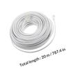 KOMBIUDA Rj11 Telephone Extension Cord 20Ft 4-Core Landline Cable for Phone Modem Fax Machines White Telephone Connecting Wire for Home and Office Use view 2