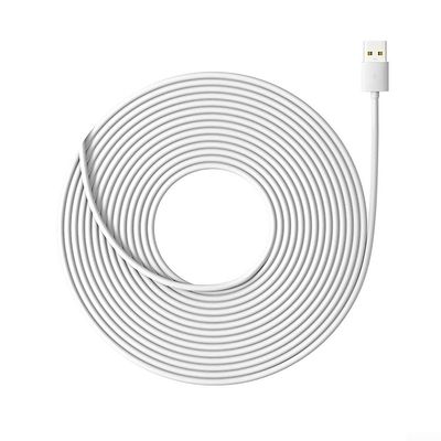 Outdoor TPE DC Type-C Charging Cable For Ring Outdoor Camera Plus, Weather-Resistant White Cord Featuring 5.2m, 7.6m, 10M Length Variants(5.2M)