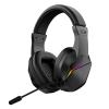 ciciglow Wireless Gaming Headset, Bluetooth Headphones with LED Lights, Low Latency, 40mm Drivers, Over Ear Gaming Earphones with Microphone for Esports Live Streaming (Black+Wireless BT Version) view 1