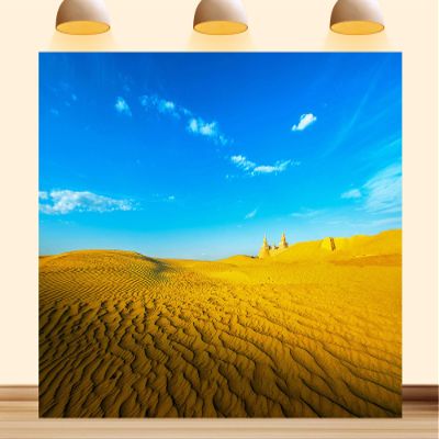 10X5ft Fabric Desert Backdrop Majestic Desert Thermokarst View Wild West Sand Dunes Background for Western Cowboy Retrospective Party Decorations Hiking Camping Photo Booth Props
