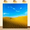 10X5ft Fabric Desert Backdrop Majestic Desert Thermokarst View Wild West Sand Dunes Background for Western Cowboy Retrospective Party Decorations Hiking Camping Photo Booth Props view 1