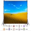 10X5ft Fabric Desert Backdrop Majestic Desert Thermokarst View Wild West Sand Dunes Background for Western Cowboy Retrospective Party Decorations Hiking Camping Photo Booth Props view 2