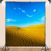 10X5ft Fabric Desert Backdrop Majestic Desert Thermokarst View Wild West Sand Dunes Background for Western Cowboy Retrospective Party Decorations Hiking Camping Photo Booth Props view 3