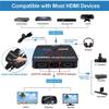4K@60Hz HDMI Splitter 1 in 2 Out, 2 Way HDMI Splitter for Dual Monitors, 1x2 HDMI 2.0 Splitter Video Distributor Mirror Only, Support Full HD 1080P 3D HDCP1.4 view 2