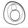 4-Pack Replacement Belts for Fisher CR-5120 Dual Deck, Fits CR-5120 view 1