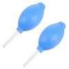 DECORNIJIA 2Pcs Silicone Air Blower Pump Dust for Camera Keyboard Phone Watch, Oval Shape with Short Nozzles, Blue, Electronics Cleaning Tool for Lens and Digital Devices view 1
