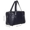 MINAOLULUS Waterproof PU Leather Messenger Laptop Bag, Shoulder Tote for Men and Women, Vintage School and Office Commuting Bag, Navy Blue Waterproof Computer Sleeve view 4