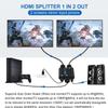 4K@60Hz HDMI Splitter 1x2, HDMI Splitter 1 in 2 Out for Dual Monitor, Supports Auto Scaling, HDCP 2.2, HDMI 2.0b, RGB 8:8:8, HDR 10, 3D for Xbox PS4/5 Fire Stick Cable Box view 2