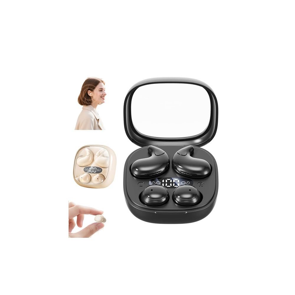 2026 Ultra Mini 2-Pack Bluetooth Earbuds,Waterproof Invisible Wireless Bluetooth 5.4 Headset,2 Pairs Semi-in-Ear Mini Sleep Earphones,Portable Hidden Earbuds with LED Screen,for Sleep Work Sports