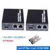 Gigabit Media Converter 1 Port sfp to 2 rj45 Optical Fiber GPOn/Epon OLT ethernet for IP Camera 10/100/1000M(LC 20KM EU Power) view 3