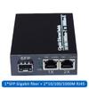 Gigabit Media Converter 1 Port sfp to 2 rj45 Optical Fiber GPOn/Epon OLT ethernet for IP Camera 10/100/1000M(LC 20KM EU Power) view 4
