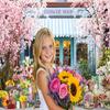Flower Shop Backdrop Hello Spring Florist Pink Floral Photography Background for Spring Easter Girls Bridal Shower Wedding Party Decorations Banner Photo Props (8x6FT: 96x72 inch) view 2