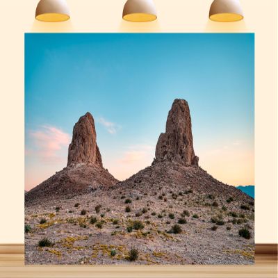 10X8ft Fabric Desert Backdrop Star Trails Circling Desert Sky Pole Wild West Sand Dunes Background for Western Cowboy Time Lapse Party Decorations Hiking Camping Photo Booth Props