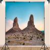 10X8ft Fabric Desert Backdrop Star Trails Circling Desert Sky Pole Wild West Sand Dunes Background for Western Cowboy Time Lapse Party Decorations Hiking Camping Photo Booth Props view 3