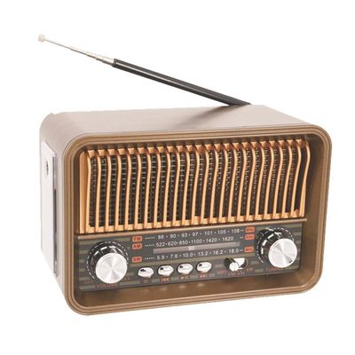 Portable FM AM SW Radio with BT Speaker LED Flashlight Retro Radio for Home Bedroom Living Room Kitchen