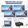 4K@60Hz HDMI Splitter 1 in 4 Out, Hdmi Video Splitter 1x4 V2.0b Powered, Support 1080P@120Hz Duplicate/Mirror Screen Monitor, Ultra HDR for Xbox, PS3/PS4 Game Consoles (1 Input to 4 Outputs) view 2
