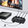4K@60Hz HDMI Splitter 1 in 4 Out, Hdmi Video Splitter 1x4 V2.0b Powered, Support 1080P@120Hz Duplicate/Mirror Screen Monitor, Ultra HDR for Xbox, PS3/PS4 Game Consoles (1 Input to 4 Outputs) view 4