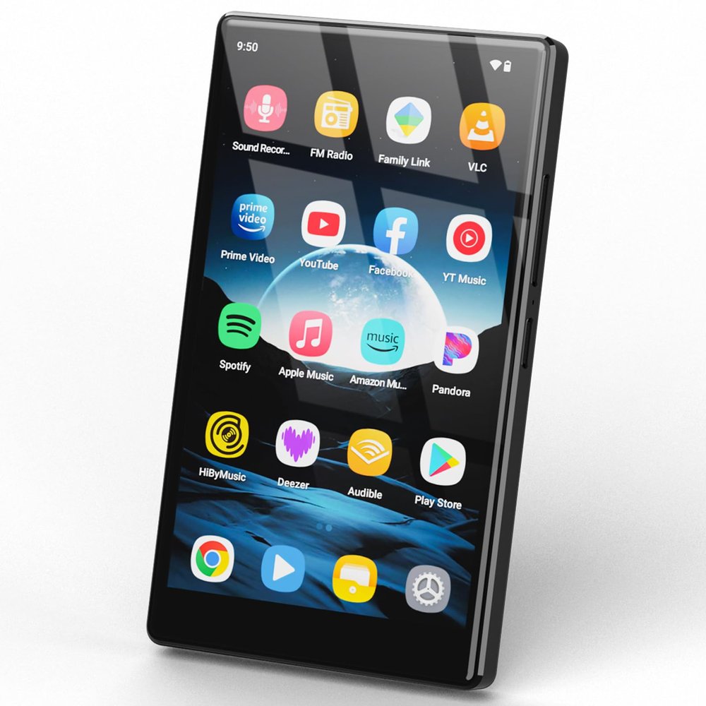 96GB Android Portable MP3 Player, 5" MP4 Player with Bluetooth and WiFi, Music Player with Android 13, HiFi Sound, MP3 Player with Spotify, YouTube, Play Store
