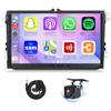 4+64G Android 15 Car Stereo for Volkswagen Polo 2009 2010 2011 2012 2013 Radio Wireless Carplay Android Auto, 9IN IPS Touch Screen 5G WiFi/GPS Navi/FM RDS/EQ/Audio/Camera/MIC view 1