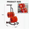 4/6 Reel Wire Spool Rack with Wheel,Cable Dispenser with Storage Tray,Electrical Wire Spool Holder Cart,for Electrical Wire Pullers view 2