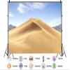 10X7ft Fabric Desert Backdrop with Engaging Desert Display Wild West Sand Dunes Background for Western Cowboy Election Night Party Decorations Hiking Camping Photo Booth Props view 2