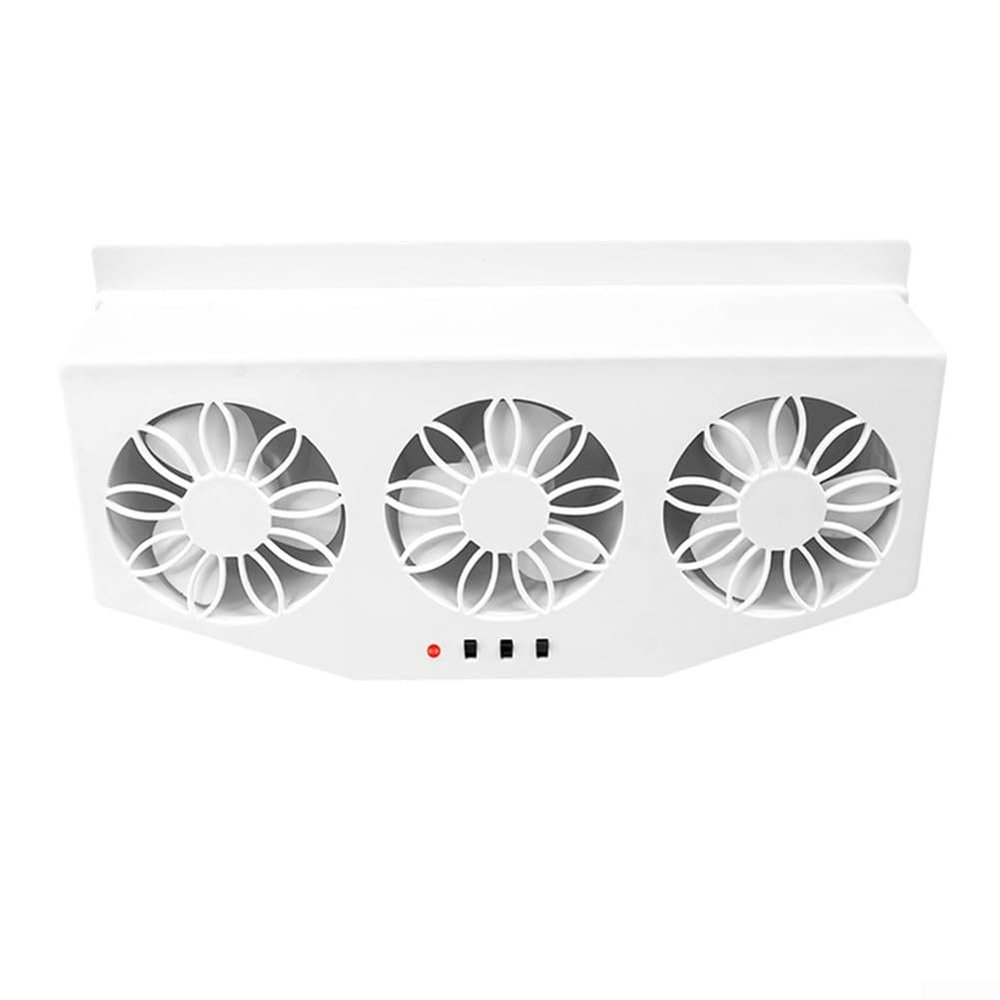 Car Exhaust Fan for Vehicle Cooling - USB and Solar Powered Air Circulation Ventilation Fan with 2.4V Motor, Black ABS Compact for Cars Trucks Vans SUVs RVs(USB)