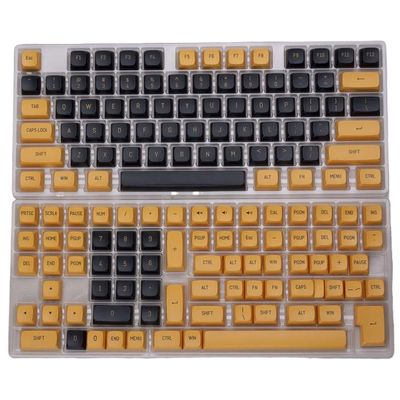 ForgeCore 149 Black Yellow CSA Profile PBT Double Shot Keycaps Compatible with MX Switch Mechanical Keyboard Keycap Custom Accessories