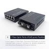 10/100M 20KM 2 Fiber Optic Ports 4 RJ45 Port Media Converter 1310nm/1550nm&1310nm Single Mode SC Optical Transceiver(1 pcs Duplex 2F-4E) view 3