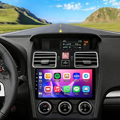 2+64G Android 15 Car Stereo for Subaru Forester WRX Impreza 2015 2016 2017 2018 Radio Wireless Carplay Android Auto, 9IN IPS Touch Screen 5G WiFi/GPS Navi/FM RDS/EQ/Audio/Camera/MIC