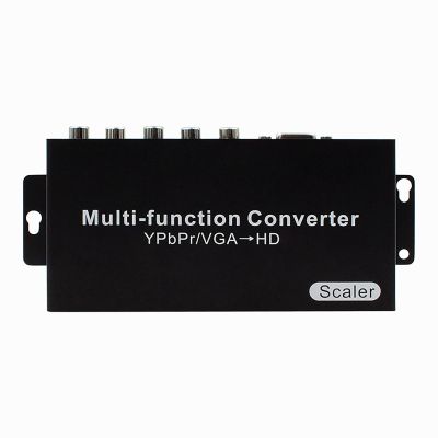 Easy-to-Use YPbPr/VGA Scart to HDTV Port Converter with Double Input Option Portable Conversion Adapter Black Component Video Output