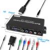 Easy-to-Use YPbPr/VGA Scart to HDTV Port Converter with Double Input Option Portable Conversion Adapter Black Component Video Output view 3