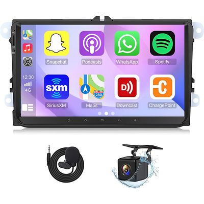 4+64G Android 15 Car Stereo for Skoda Roomster 2003 2004 2005 2006 2007 2008 2009 2010 2011 2012 2013 2014 2015 Radio Wireless Carplay Android Auto, 9IN IPS Touch Screen 5G WiFi/EQ/Audio/Camera/MIC
