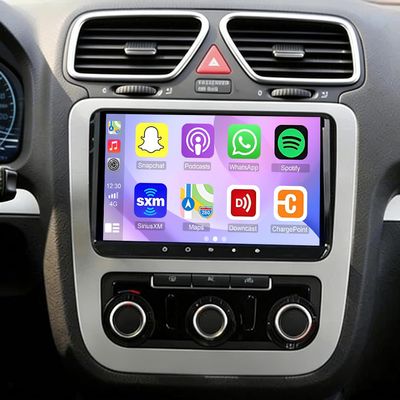 4+64G Android 15 Car Stereo for Volkswagen T5 Transporter 2010 2011 2012 2013 Radio Wireless Carplay Android Auto, 9IN IPS Touch Screen 5G WiFi/GPS Navi/FM RDS/EQ/Audio/Camera/MIC