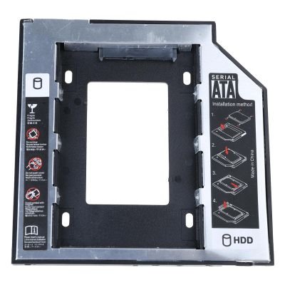 9.5mm 12.7mm Aluminum Laptop Hard Drives Caddys for Optical Bay with Efficient Heat Management Hard Drive Bay