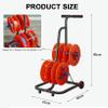 4/6 Reel Wire Spool Rack with Wheel,Cable Dispenser with Storage Tray,Electrical Wire Spool Holder Cart,for Electrical Wire Pullers view 2