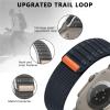 CTOINV Nylon Loop Strap for Watch Band Ultra 2 49mm 10 46mm 42mm 9 8 7 45mm 41mm Wave Bracelet for Series 6 SE 5 4 40 44mm(Navy blue,42-44-45-49-S10-46mm) view 2
