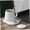 Cup Warmer, 3-Level Mug Heater Waterproof Cordless USB Electric Mug Warmer for Coffee, Tea, Milk, Water, White view 3